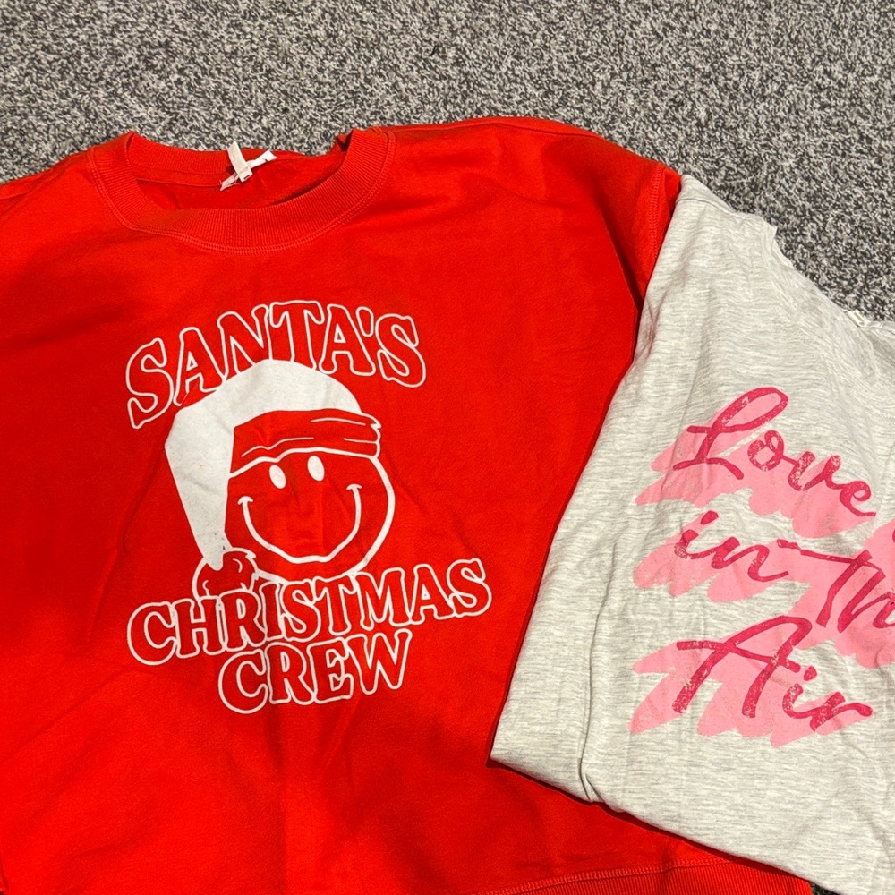 Santa's Christmas Crew Red Kids Shirt